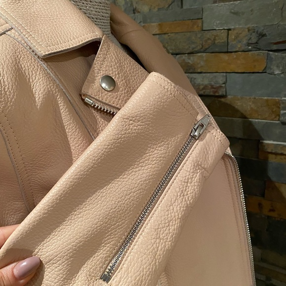 HOST PICK 🌸 T by Alexander Wang Powder Pink Leather Jacket (Multiple sizes) NWT - Picture 6 of 15